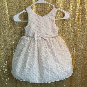American Princess Cream Floral Dress with Bow